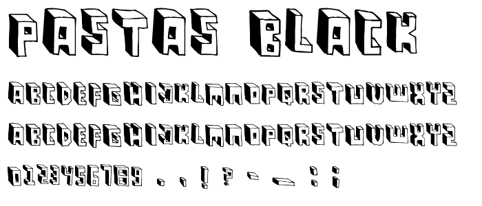 Pastas Black font